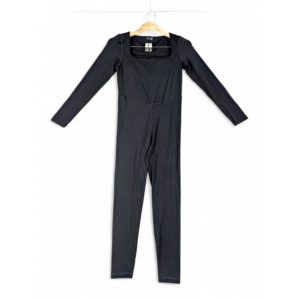 Offline Black Long-Sleeve Square Neck Jumpsuit - Size M